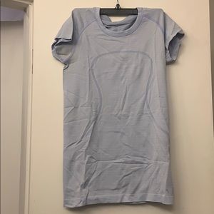 Lululemon light blue tight fit tshirt